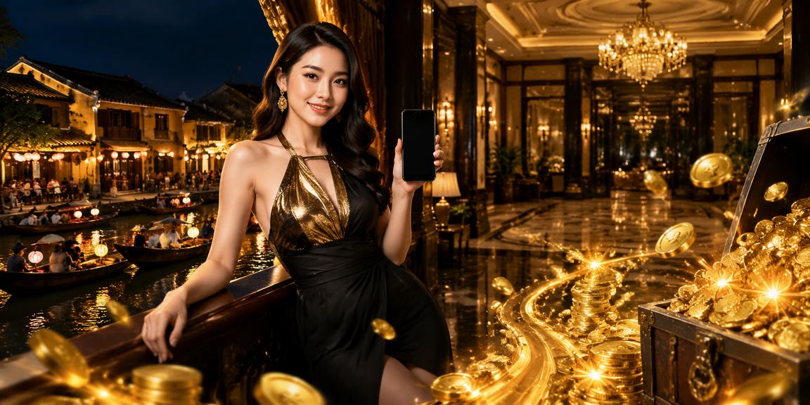 Người chơi sử dụng thiết bị di động tại Hội An